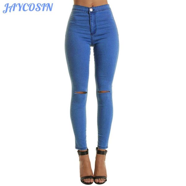 jaycosin women clothes jeans high waist slim zippers denim trousers with pocket hole ripped stretch pencil jeans girls, Blue
jaycosin women clothes jeans high waist slim zippers denim trousers with pocket hole ripped stretch pencil jeans girls, Blue
