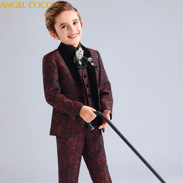 children formal dress suit flowwer boys blazer vest pant 6pcs outfits kids wedding party piano performance host costume garcon, Blue
children formal dress suit flowwer boys blazer vest pant 6pcs outfits kids wedding party piano performance host costume garcon, Blue