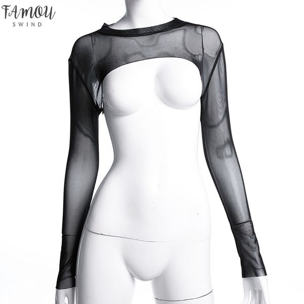 new woman mesh t shirt womens cap sleeve casual long sleeve black short crops new fashion sheer transparent o neck, White
new woman mesh t shirt womens cap sleeve casual long sleeve black short crops new fashion sheer transparent o neck, White