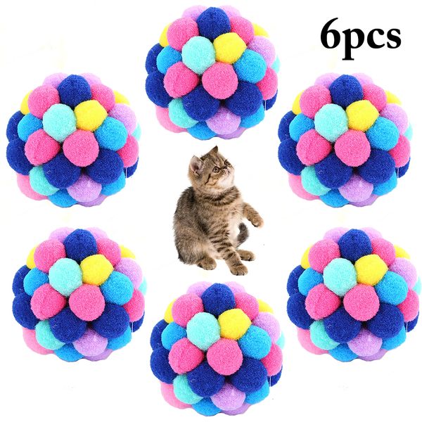 6pcs 2.36'' cat ball toy creative funny interactive cat play toy colorful bell bouncing ball pet color random
6pcs 2.36'' cat ball toy creative funny interactive cat play toy colorful bell bouncing ball pet color random