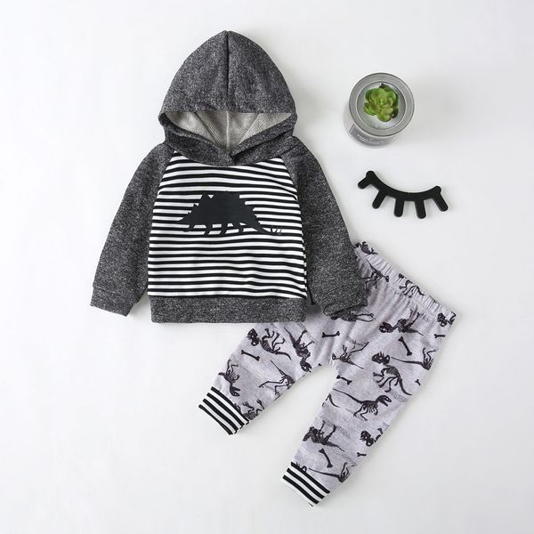 kid boy long sleeve striped hooded cartoon dinosaur sweater pants clothes toddler baby boys striped sweatshirt pants outfits set, White
kid boy long sleeve striped hooded cartoon dinosaur sweater pants clothes toddler baby boys striped sweatshirt pants outfits set, White