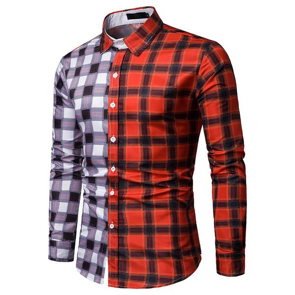 designer mens shirts patchwork hip hop plaid shirts mens long sleeve dress jacket shirt split version checkered casual shirt streetwear, White;black
designer mens shirts patchwork hip hop plaid shirts mens long sleeve dress jacket shirt split version checkered casual shirt streetwear, White;black