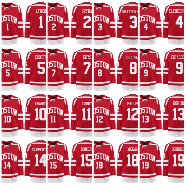 men's hockey college wears boston university terriers bu customized any name any number red stitched hockey jerseys, Black
men's hockey college wears boston university terriers bu customized any name any number red stitched hockey jerseys, Black