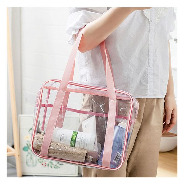 cosmetic bag large capacity transparent wash bag pvc handbag storage cosmetic bathing waterproof travel storage
cosmetic bag large capacity transparent wash bag pvc handbag storage cosmetic bathing waterproof travel storage