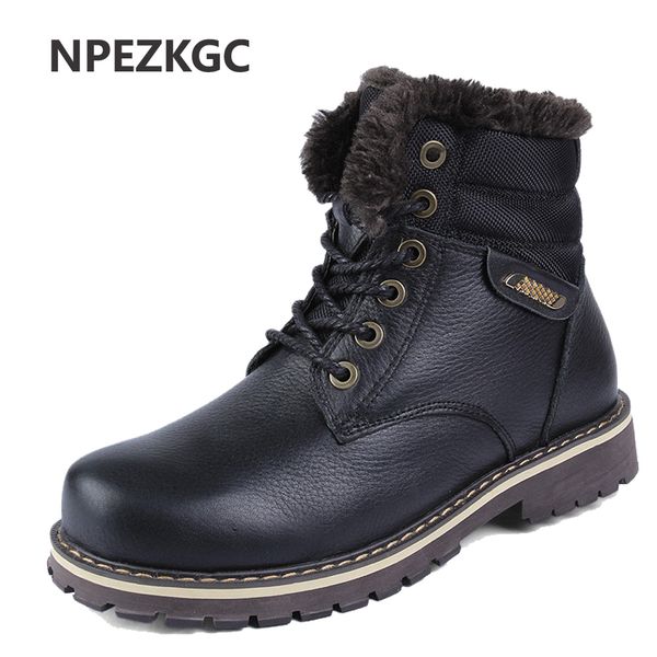 npezkgc handmade genuine leather men boots winter new lace up plus velvet men snow boots flats warm ankle, Black
npezkgc handmade genuine leather men boots winter new lace up plus velvet men snow boots flats warm ankle, Black