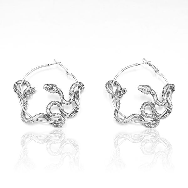 cool punk antique animal black snake earrings crazy twining snake hoop earrings personality statement earrings party jewelry, Golden
cool punk antique animal black snake earrings crazy twining snake hoop earrings personality statement earrings party jewelry, Golden