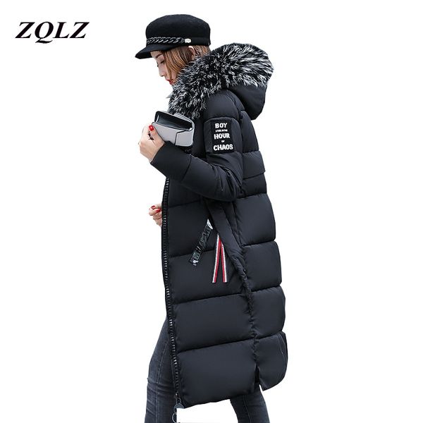 zqlz black casual cotton jacket women winter 2018 slim hooded faux fur plus size long parka mujer letter pedded coat female
zqlz black casual cotton jacket women winter 2018 slim hooded faux fur plus size long parka mujer letter pedded coat female