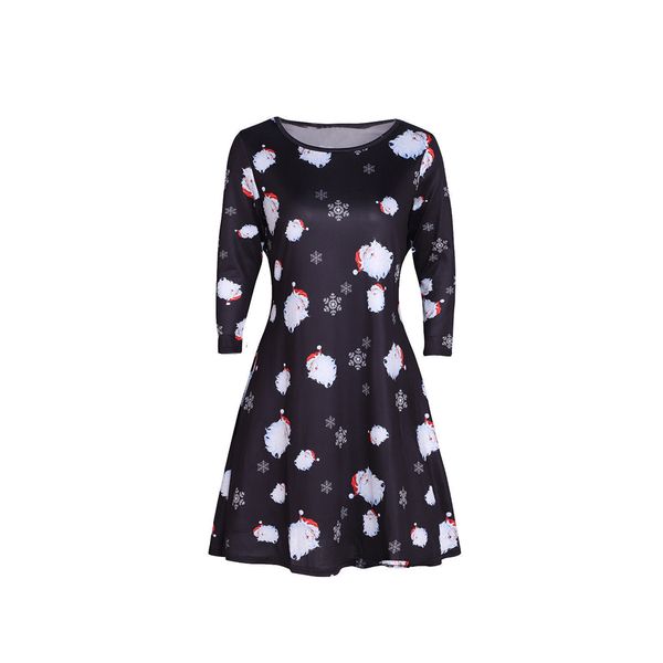 office crew neck women dress polyester 3/4 sleeve high waist daily santa clause christmas printed casual winter holiday, Black;gray
office crew neck women dress polyester 3/4 sleeve high waist daily santa clause christmas printed casual winter holiday, Black;gray