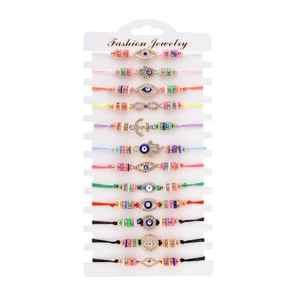 12pcs/sets evil eye bracelets&bangles anklets for women child rhinestones adjustable charms chain boho jewelry, Red;blue
12pcs/sets evil eye bracelets&bangles anklets for women child rhinestones adjustable charms chain boho jewelry, Red;blue