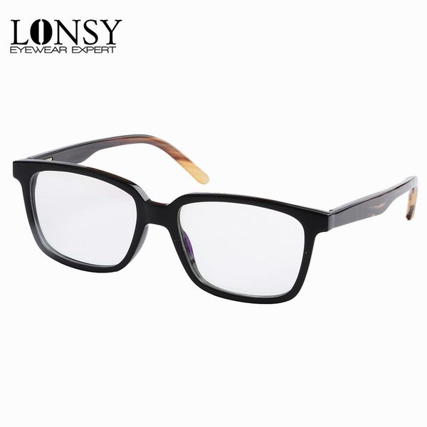 lonsy new retro buffalo horn eyewear frame men women optical glasses frames fashion eyewear ls4904, Black
lonsy new retro buffalo horn eyewear frame men women optical glasses frames fashion eyewear ls4904, Black
