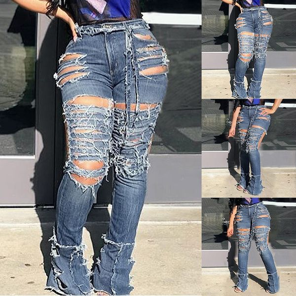 women hollow out ripped jeans pants harajuku high waist holes denim pants femme fashion casual trousers jeans streetwear, Blue
women hollow out ripped jeans pants harajuku high waist holes denim pants femme fashion casual trousers jeans streetwear, Blue