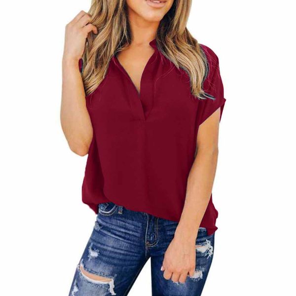 blusas mujer de moda 2019 women's blousewomen ladies summer chiffon solid short sleeve casual shirt blouse korean, White
blusas mujer de moda 2019 women's blousewomen ladies summer chiffon solid short sleeve casual shirt blouse korean, White