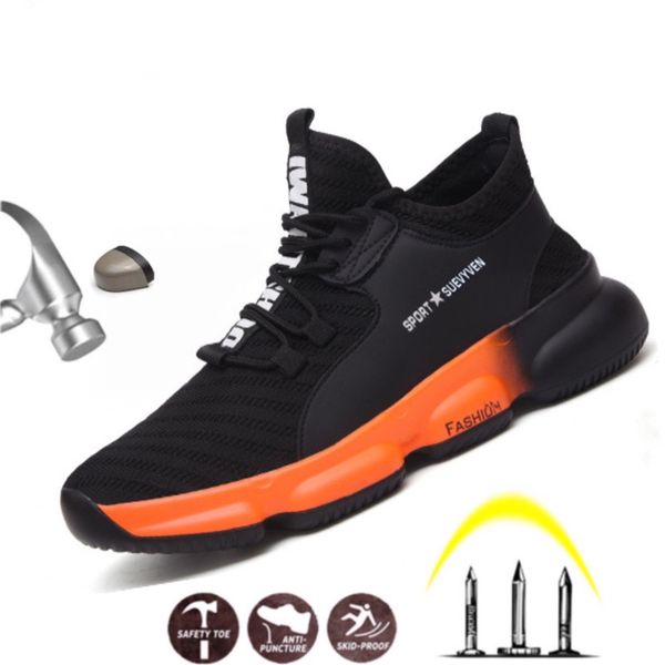 puncture proof boots comfortable industrial shoes men's steel toe work safety shoes casual breathable outdoor sneakers, Black
puncture proof boots comfortable industrial shoes men's steel toe work safety shoes casual breathable outdoor sneakers, Black