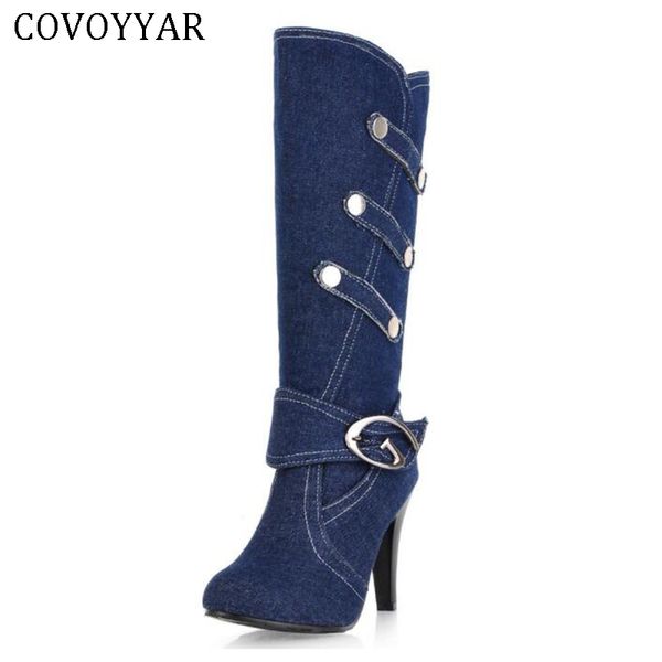 covoyyar 2019 vintage denim women knee high boots thin high heel long stiletto boots jean autumn winter shoes big size wbs411, Black
covoyyar 2019 vintage denim women knee high boots thin high heel long stiletto boots jean autumn winter shoes big size wbs411, Black