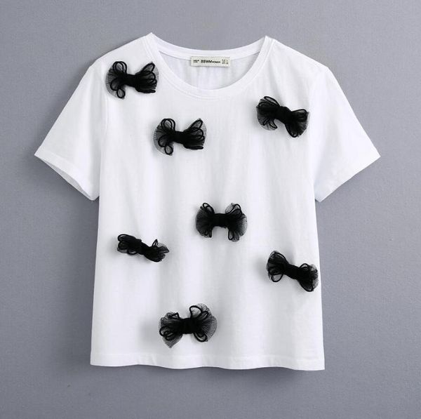 women's t-shirt chic bowknot decoration woman white knitting t shirt 2021 fashion casual lady o neck short sleeve loose
women's t-shirt chic bowknot decoration woman white knitting t shirt 2021 fashion casual lady o neck short sleeve loose