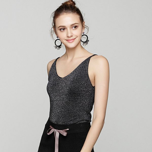 deep v neck vest knitted camisole women solid sweater tricot ladies sleeveless basic sweater jumpers, Black;white
deep v neck vest knitted camisole women solid sweater tricot ladies sleeveless basic sweater jumpers, Black;white