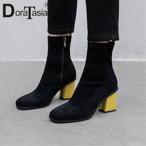 doratasia 2020 large size 31-43 high heels ankle boots women shoes woman zip stretch concise shoes women boots female, Black
doratasia 2020 large size 31-43 high heels ankle boots women shoes woman zip stretch concise shoes women boots female, Black