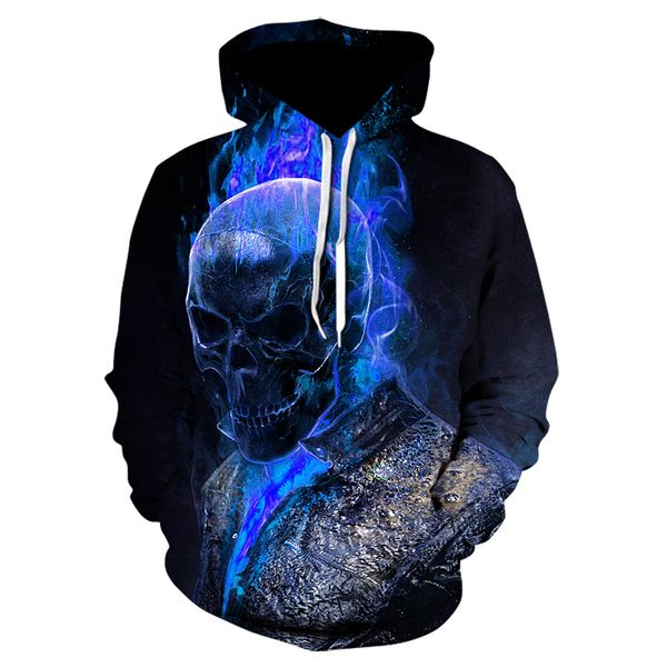 2019 new blue flame skull hoodies 3d hip hop hoody sweatshirt men women streetwear spring autumn pullovers tracksuit, Black
2019 new blue flame skull hoodies 3d hip hop hoody sweatshirt men women streetwear spring autumn pullovers tracksuit, Black