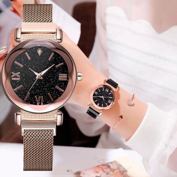 fashion watch women business starry sky mosaic diamond quartz mesh belt magnetic buckle luxury ladies wristwatch, Slivery;brown
fashion watch women business starry sky mosaic diamond quartz mesh belt magnetic buckle luxury ladies wristwatch, Slivery;brown