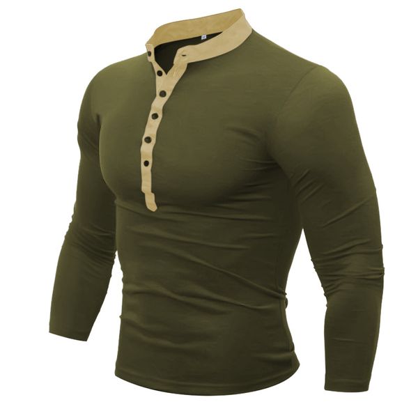 mens shirt brands 2018 male long sleeve fashion casual slim solid v-neck button polos men 3xl ww, White;black
mens shirt brands 2018 male long sleeve fashion casual slim solid v-neck button polos men 3xl ww, White;black
