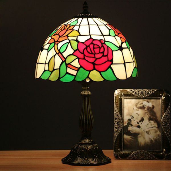 12 inch flesh country red flowers table lamp wedding room bedside light american style stained glass desk lamp for bedroom e27 110-240v
12 inch flesh country red flowers table lamp wedding room bedside light american style stained glass desk lamp for bedroom e27 110-240v
