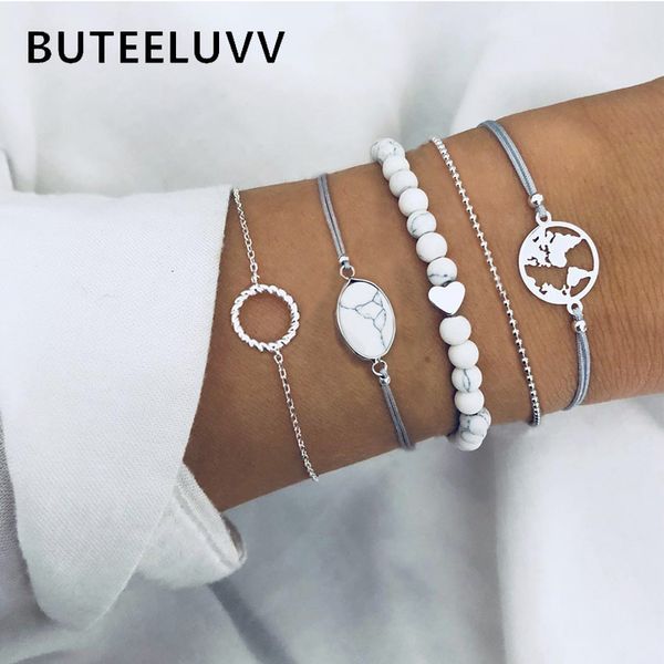 buteeluvv gray white marble stone bead bracelets for women bohemian geometric silver round charm bracelets set jewelry, Black
buteeluvv gray white marble stone bead bracelets for women bohemian geometric silver round charm bracelets set jewelry, Black