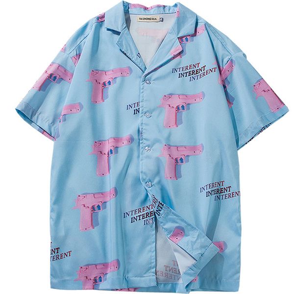 casual printed short sleeve shirt men street hawaii beach women fashion short sleeve shirts harujuku mens, White;black
casual printed short sleeve shirt men street hawaii beach women fashion short sleeve shirts harujuku mens, White;black