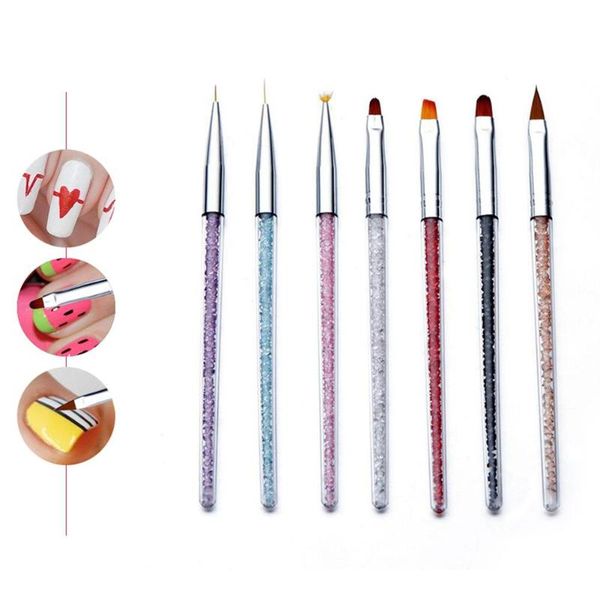 rhinestone handle nail art uv gel polish painting drawing pen diy manicure tool 
rhinestone handle nail art uv gel polish painting drawing pen diy manicure tool