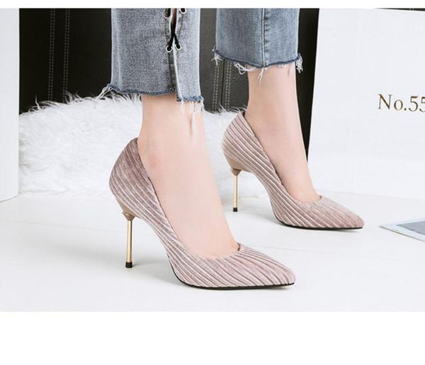 2020 spring and autumn with new style fashion high heel fine heel pointed end suede women's shoes @bnm32, Black
2020 spring and autumn with new style fashion high heel fine heel pointed end suede women's shoes @bnm32, Black