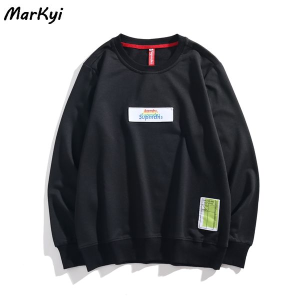 markyi 2020 spring fashion patched sudadera rap man hoodies sweatershirt outwear japanese style, Black
markyi 2020 spring fashion patched sudadera rap man hoodies sweatershirt outwear japanese style, Black
