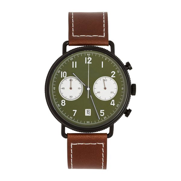 luxury leather quartz watches chronograph genuine leather watch, Slivery;brown
luxury leather quartz watches chronograph genuine leather watch, Slivery;brown