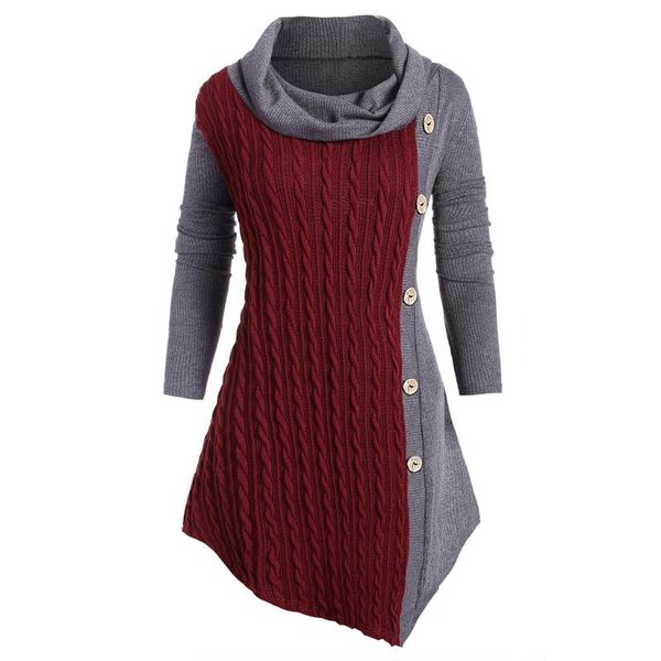 plus size sweater women scarf neck long sleeve solid botton pachwork asymmetric sweaters winter clothes pull femme hiver, White;black
plus size sweater women scarf neck long sleeve solid botton pachwork asymmetric sweaters winter clothes pull femme hiver, White;black
