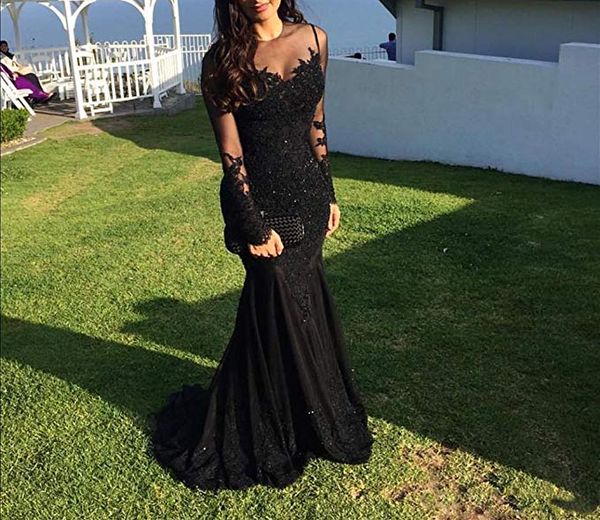 2019 women's long black lace applique beads mermaid evening dresses for women formal lace long sleeves party gown plus size custom made, White;pink
2019 women's long black lace applique beads mermaid evening dresses for women formal lace long sleeves party gown plus size custom made, White;pink
