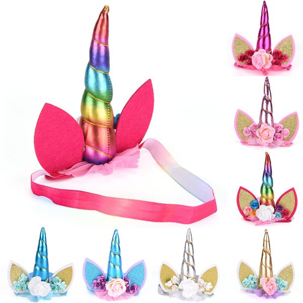 1 pc glitter metallic unicorn horn with chiffon flowers hair hoop party for kids headband accessories
1 pc glitter metallic unicorn horn with chiffon flowers hair hoop party for kids headband accessories