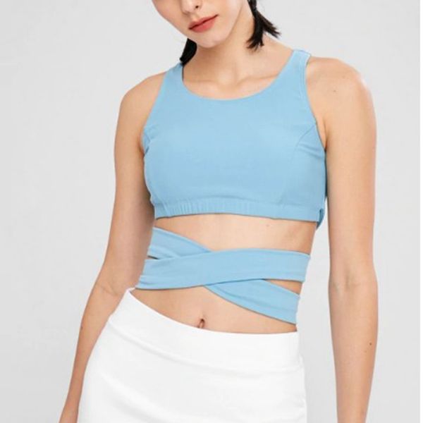 cut out criss cross sport bra - light sky blue yoga bra sportswear sports underwear running sports padded training, White;black
cut out criss cross sport bra - light sky blue yoga bra sportswear sports underwear running sports padded training, White;black
