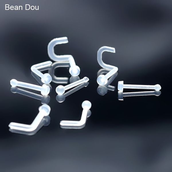 10pcs invisible nose studs retainer nose rings semi-transparent soft plastic disposable piercing jewelry for women 18g 20g, Slivery;golden
10pcs invisible nose studs retainer nose rings semi-transparent soft plastic disposable piercing jewelry for women 18g 20g, Slivery;golden