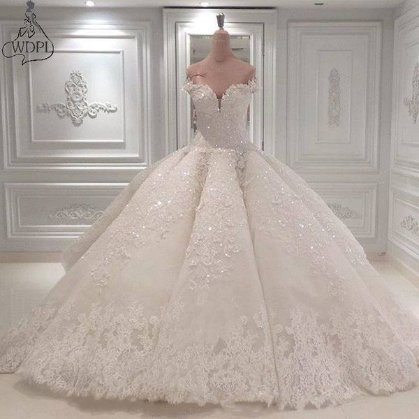 gorgeous lace appliques wedding dresses 2020 luxury beaded crystal arabic bridal wedding gowns backless court train bride dress, White
gorgeous lace appliques wedding dresses 2020 luxury beaded crystal arabic bridal wedding gowns backless court train bride dress, White
