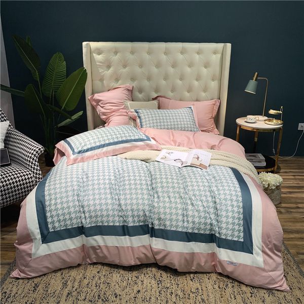 100% egypt cotton houndstooth silky bedding set patchwork duvet cover sets bed sheet pillowcases king size 4pcs
100% egypt cotton houndstooth silky bedding set patchwork duvet cover sets bed sheet pillowcases king size 4pcs