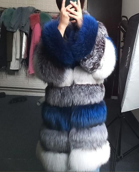 stand collar maomaokong brand grey white blue splice fox fur patchwork fur coats long sleeve winter warm pie overcomes fur women parkas, Black
stand collar maomaokong brand grey white blue splice fox fur patchwork fur coats long sleeve winter warm pie overcomes fur women parkas, Black