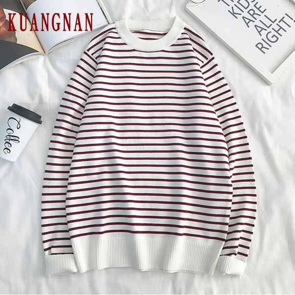 kuangnan o-neck striped winter sweater men coat pullover men sweater winter mens sweaters for 2019 autumn man pull clothes xxxl, White;black
kuangnan o-neck striped winter sweater men coat pullover men sweater winter mens sweaters for 2019 autumn man pull clothes xxxl, White;black