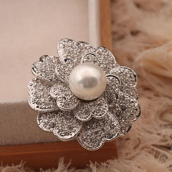 1.6 inch vintage look rhodium silver tone clear rhinestone crystal diamante flower brooch for wedding, Gray
1.6 inch vintage look rhodium silver tone clear rhinestone crystal diamante flower brooch for wedding, Gray