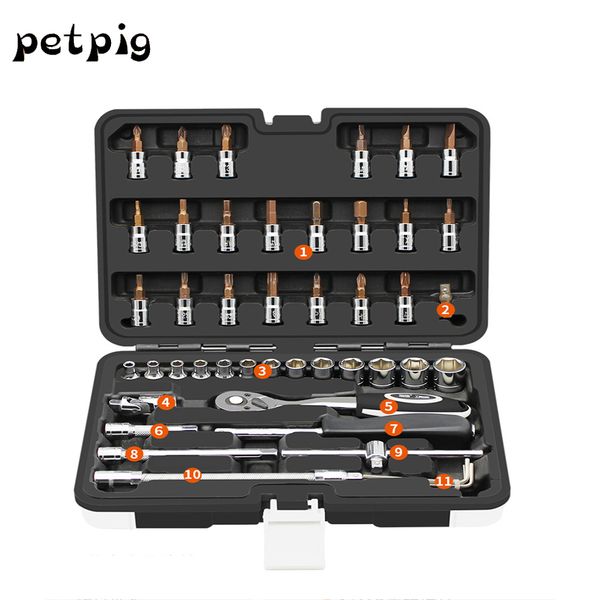 petpig keys for car repair socket wrench hand tool set household tool auto repair mixed combination package multitool
petpig keys for car repair socket wrench hand tool set household tool auto repair mixed combination package multitool