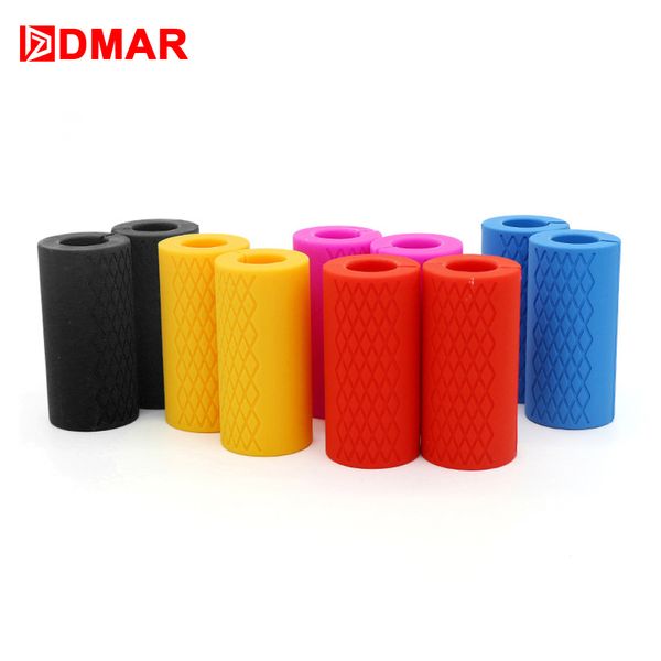 

dmar 1 pair barbell dumbbell grips handles silicone grip support anti-slip protect pad gym fitness crossfit equipment