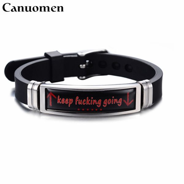 canuomen new arrival keep going bracelet silicone stainless steel bangles trendy gifts for friends couple bracelets chaveiro, Golden;silver
canuomen new arrival keep going bracelet silicone stainless steel bangles trendy gifts for friends couple bracelets chaveiro, Golden;silver