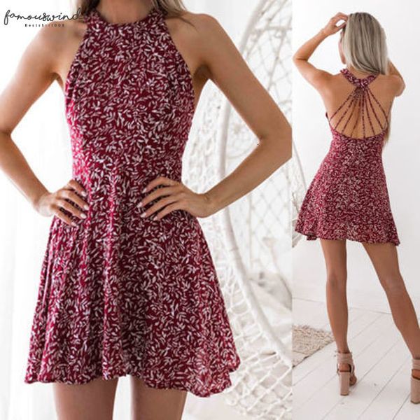 dress womens backless sleeveless hang neck floral printed mini summer slim lace up pleated dress sundress, Black;gray
dress womens backless sleeveless hang neck floral printed mini summer slim lace up pleated dress sundress, Black;gray