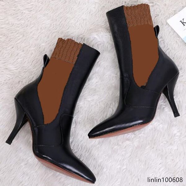 autumn and winter new women's leather stitching high-heeled boots cowhide sheepskin leather zapatos mujer tacon luxury shoes, Black
autumn and winter new women's leather stitching high-heeled boots cowhide sheepskin leather zapatos mujer tacon luxury shoes, Black
