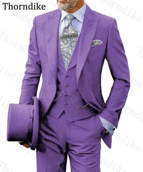 thorndike purple peaked lapel men suits groom tuxedos slim fit blazer custom made jacket pants vest terno masculino plus size, White;black
thorndike purple peaked lapel men suits groom tuxedos slim fit blazer custom made jacket pants vest terno masculino plus size, White;black