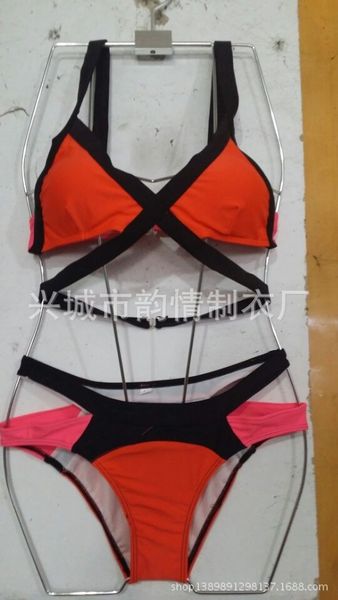 2014 swim split color matching bandage bikini chest swimming suit women's swimsuit bikini, White;black
2014 swim split color matching bandage bikini chest swimming suit women's swimsuit bikini, White;black