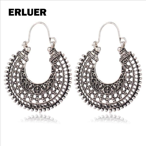 women hoop earring european brand retro brincos vintage silver color statement ethnic u shaped jewelry ear pendant earrings, Golden;silver
women hoop earring european brand retro brincos vintage silver color statement ethnic u shaped jewelry ear pendant earrings, Golden;silver