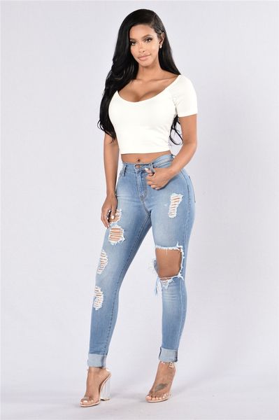 womens designer washed distrressed jeans fashion hole pencil pants casual high waist long pants females clothing, Blue
womens designer washed distrressed jeans fashion hole pencil pants casual high waist long pants females clothing, Blue